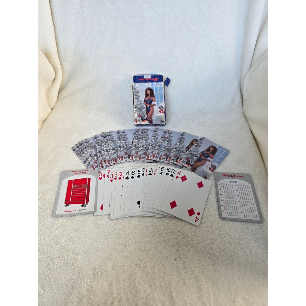 Vintage 1990 Snap-on Tools Playing Cards Pinup Girl Deck only 46 cards